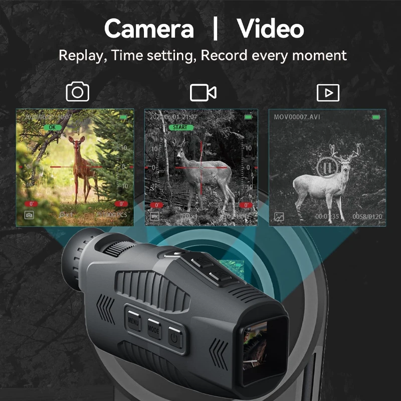 R11 1080P Outdoor Day Night Dual Use Full Monocular Night Vision Device 5x Digital Zoom Infrared Night Vision Hunting Telescope
R11 1080P Outdoor Day Night Dual Use Full Monocular Night Vision Device 5x Digital Zoom Infrared Night Vision Hunting Telescope