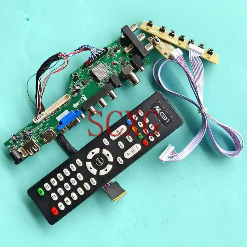 DVB Digital LCD Matrix Controller Board Fit B133XW01 B133XW02 DIY Kit 40 Pin LVDS VGA HDMI-Compatible 1366*768 AV RF USB 13.3" 
DVB Digital LCD Matrix Controller Board Fit B133XW01 B133XW02 DIY Kit 40 Pin LVDS VGA HDMI-Compatible 1366*768 AV RF USB 13.3"