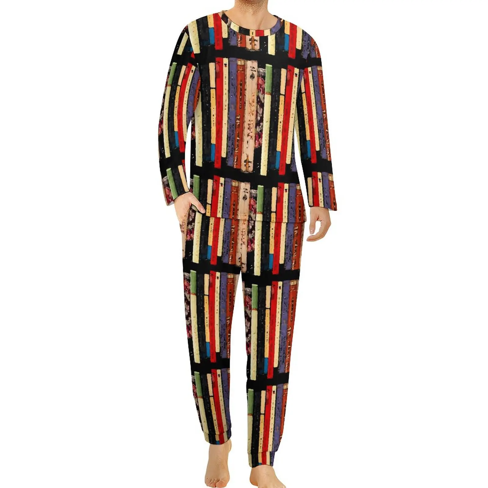 Library Books Pajamas Autumn 2 Piece Abstract Print Fashion Pajama Sets Man Long-Sleeve Sleep Custom Home Suit 3XL 4XL 5XL
Library Books Pajamas Autumn 2 Piece Abstract Print Fashion Pajama Sets Man Long-Sleeve Sleep Custom Home Suit 3XL 4XL 5XL