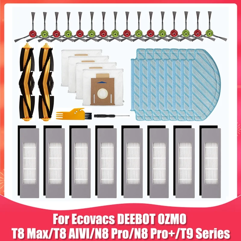 Replacement Parts Kit For Ecovacs DEEBOT OZMO T9 T8 Series T8 AIVI T8 Max N8 Pro N8 Pro+ Robot Vacuum Cleaner
Replacement Parts Kit For Ecovacs DEEBOT OZMO T9 T8 Series T8 AIVI T8 Max N8 Pro N8 Pro+ Robot Vacuum Cleaner