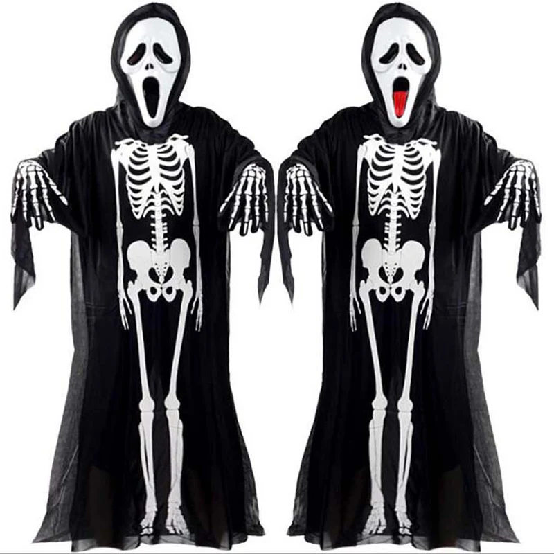

Anime Halloween Skeleton Cosplay Costume Horror Scream Scary Mask Prank Tricky Party Masquerade Carnival Adults Children Props