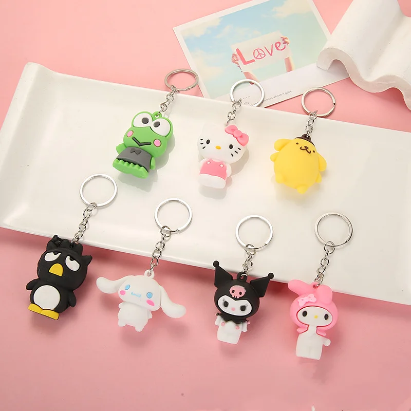 Kawaii Sanrio Keychain Cute Kuromi Hello Kitty Cute 3D Doll Keychain Cartoon Keychain Bag Hanging Decoration Creative Girl Gift
Kawaii Sanrio Keychain Cute Kuromi Hello Kitty Cute 3D Doll Keychain Cartoon Keychain Bag Hanging Decoration Creative Girl Gift