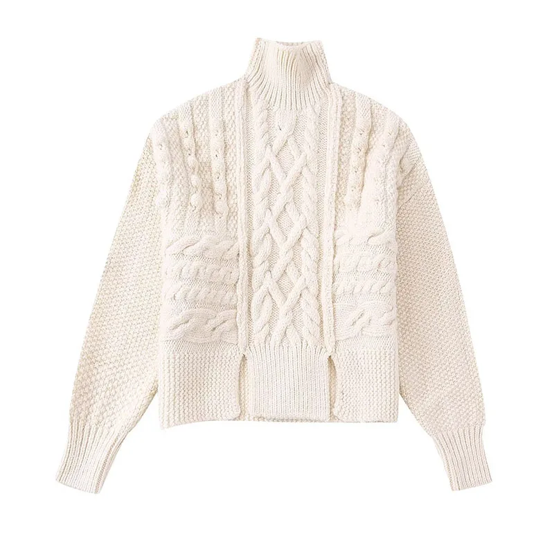 Women 2022 Autumn Fashion Eight-Strand Knitted Sweater Vintage Turtleneck Long Sleeves Female Pullover Chic Tops 7370
Women 2022 Autumn Fashion Eight-Strand Knitted Sweater Vintage Turtleneck Long Sleeves Female Pullover Chic Tops 7370