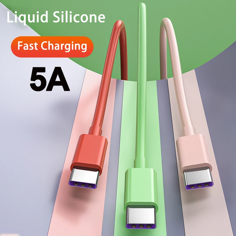 5A Usb Type C Cable Mobile Phone Accessories USB Liquid Silicone Data Cable for Xiaomi Huawei OPPO VIVO Phone USB Charger Cable
5A Usb Type C Cable Mobile Phone Accessories USB Liquid Silicone Data Cable for Xiaomi Huawei OPPO VIVO Phone USB Charger Cable