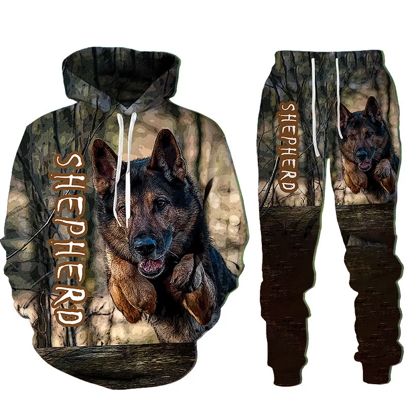 German Shepherd Dog 3D Printed Hoodies Sweatpants Men's Hooded Sweatshirt Sets Men Sportswear Tracksuit Men's Clothing Suit
German Shepherd Dog 3D Printed Hoodies Sweatpants Men's Hooded Sweatshirt Sets Men Sportswear Tracksuit Men's Clothing Suit