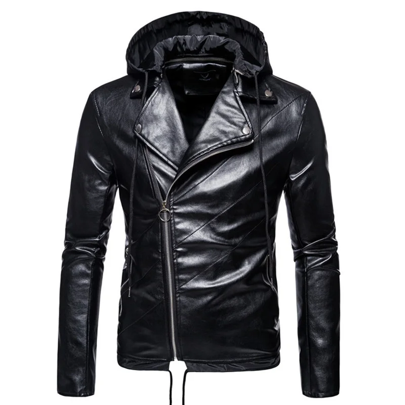 M-5XL Autumn Motorcycle Leather Jacket Large Size Men's Detachable Hat PU Leather Jacket Coat Zipper Slim Faux Leather Jacket
M-5XL Autumn Motorcycle Leather Jacket Large Size Men's Detachable Hat PU Leather Jacket Coat Zipper Slim Faux Leather Jacket