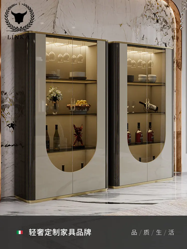 Luxury glass wine cabinet custom wine cabinet restaurant lockers simple Italian post-modern high-grade bookcase
Luxury glass wine cabinet custom wine cabinet restaurant lockers simple Italian post-modern high-grade bookcase