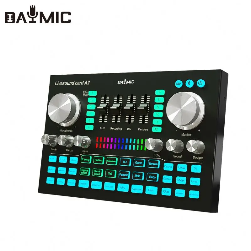 Factory USB A2 Live Sound Card External Smartphone Tablet Live Show Record With BT Interface Audio Mixer Sound Card
Factory USB A2 Live Sound Card External Smartphone Tablet Live Show Record With BT Interface Audio Mixer Sound Card
