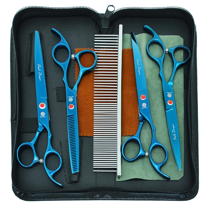 7 inch Purple Dragon Professional Pet Grooming Scissors Kit Cutting Dog Shears Thinning Curved Clipper Animals Supplies B0023B
7 inch Purple Dragon Professional Pet Grooming Scissors Kit Cutting Dog Shears Thinning Curved Clipper Animals Supplies B0023B