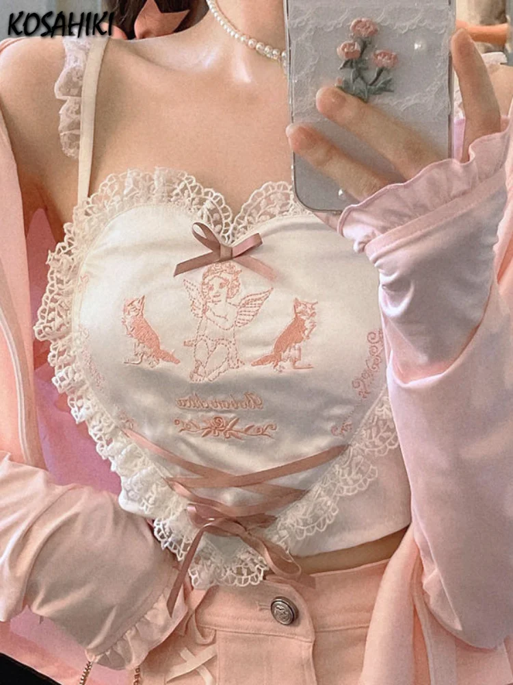 Summer Y2k Aesthetic Lace Patchwork Sexy Tank Top Women Sleeveless Streetwear Tanks Casual Harajuku All Match Cartoon Crop Tops
Summer Y2k Aesthetic Lace Patchwork Sexy Tank Top Women Sleeveless Streetwear Tanks Casual Harajuku All Match Cartoon Crop Tops