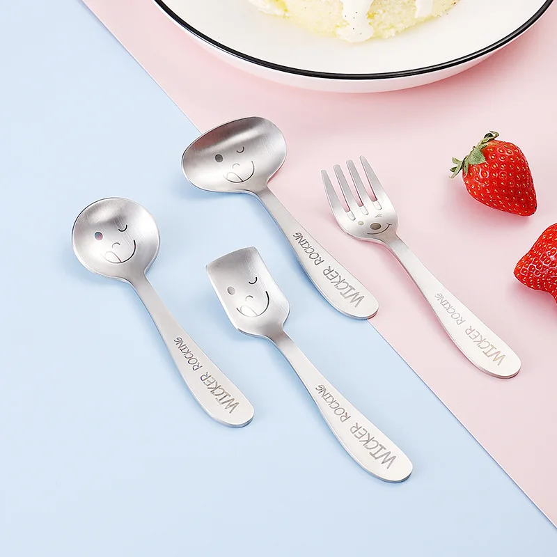 Cute Cartoon Smiley Spoon Fork Stainless Steel Coffee Spoon Dessert Snack Scoop Ice Cream Mini Spoons Tableware Kitchen Tools
Cute Cartoon Smiley Spoon Fork Stainless Steel Coffee Spoon Dessert Snack Scoop Ice Cream Mini Spoons Tableware Kitchen Tools