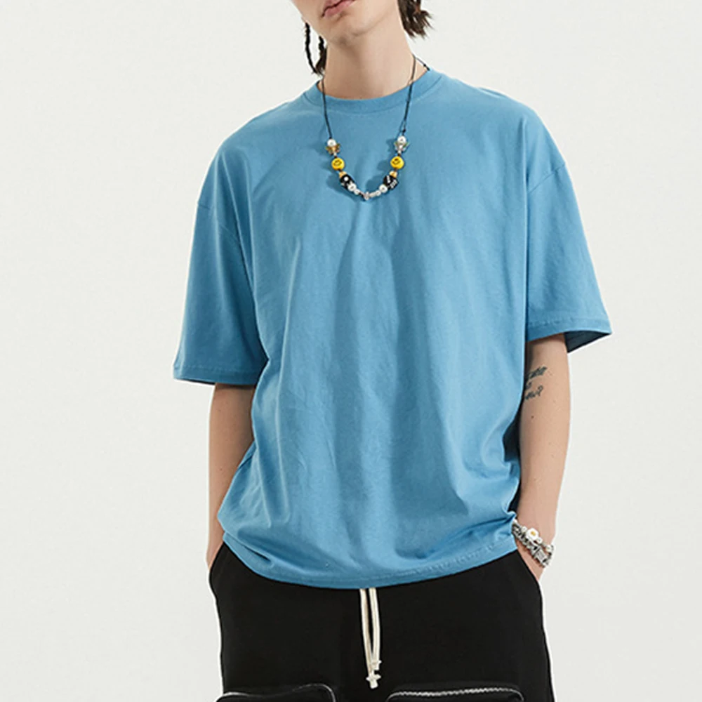 Men's Short-Sleeve Crewneck T-Shirt Loose Style Breathable Cotton Top Solid Solid Color Men's T-Shirt
Men's Short-Sleeve Crewneck T-Shirt Loose Style Breathable Cotton Top Solid Solid Color Men's T-Shirt