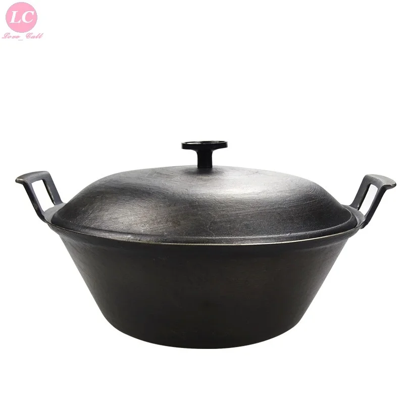 Vintage Cast Iron Pot Thickened Ear Pot Wok 40/46/50/56/60cm Large Pan Induction Cooker Kitchen Cookware
Vintage Cast Iron Pot Thickened Ear Pot Wok 40/46/50/56/60cm Large Pan Induction Cooker Kitchen Cookware