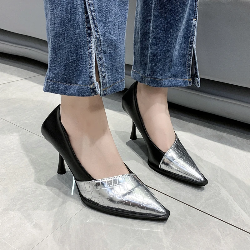 Fashion Pattern Pumps Pointed Toe Mid Heels 5cm Office Dress Shoes For Women Elegant Female Pumps Zapatillas Mujer
Fashion Pattern Pumps Pointed Toe Mid Heels 5cm Office Dress Shoes For Women Elegant Female Pumps Zapatillas Mujer