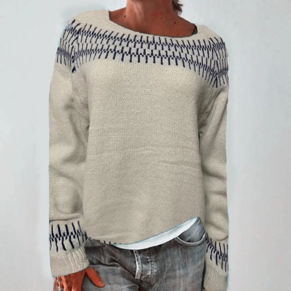 Long Hem Sweater for Ladies Stylish Vintage Women's Color-block Sweater Cozy Knitwear for Autumn Winter Ladies Knit Sweater
Long Hem Sweater for Ladies Stylish Vintage Women's Color-block Sweater Cozy Knitwear for Autumn Winter Ladies Knit Sweater