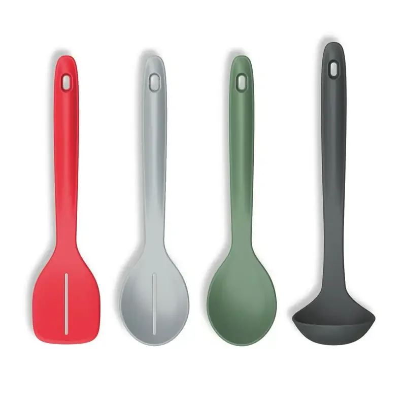 Compact 4-Piece Multi-color Kitchen Utensil Set with Glass-Filled Nylon Clip Together Handles - Perfect for Your Home Cooking!
Compact 4-Piece Multi-color Kitchen Utensil Set with Glass-Filled Nylon Clip Together Handles - Perfect for Your Home Cooking!