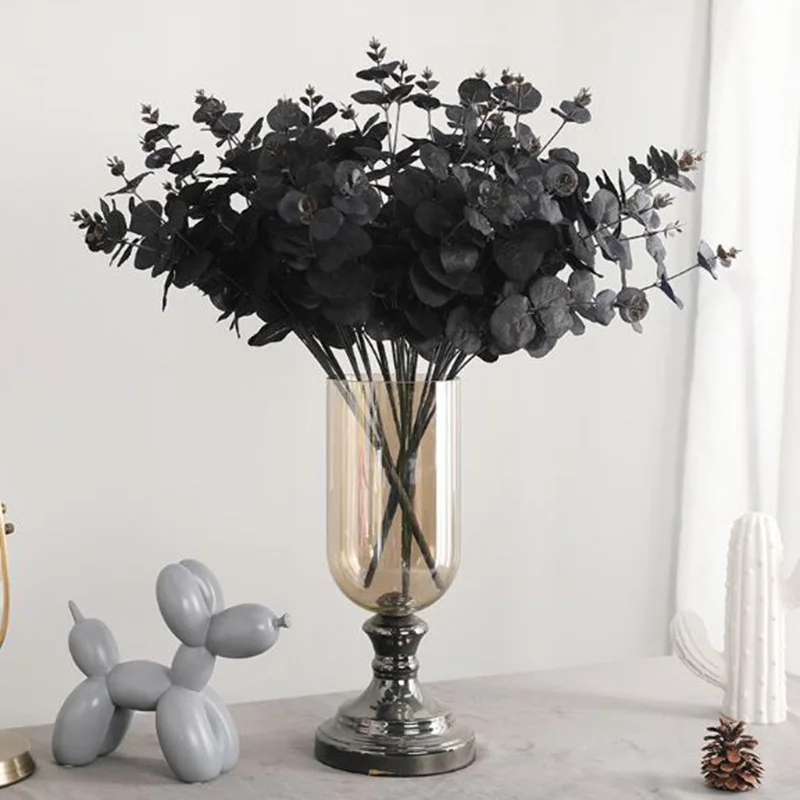Black Artificial Flower Eucalyptus Leaves Plants Wall Material Decorative Lifelike Fake Plants For Home Shop Garden Party Decor
Black Artificial Flower Eucalyptus Leaves Plants Wall Material Decorative Lifelike Fake Plants For Home Shop Garden Party Decor