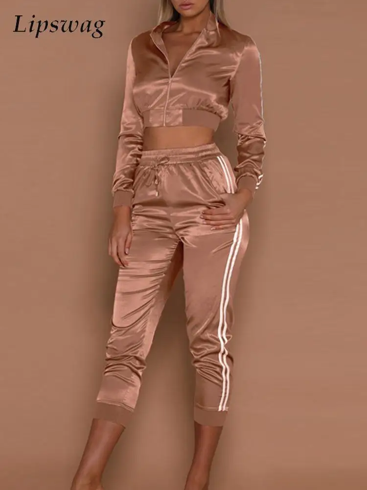 New Spring Autumn Jacket Trousers Suits Women's Fashion Slim Sports Two-Piece Set Long Sleeve Zipper Short Jacket+Trousers Set
New Spring Autumn Jacket Trousers Suits Women's Fashion Slim Sports Two-Piece Set Long Sleeve Zipper Short Jacket+Trousers Set