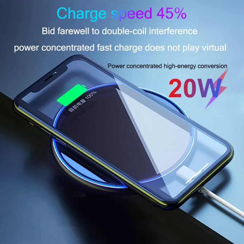 Pad Wireless Charger 20W Fast Charging for iPhone 12 11 Pro/XR/Xs Max Samsung Apple Watch 6 5 4 3 2 1 Airpods 
Pad Wireless Charger 20W Fast Charging for iPhone 12 11 Pro/XR/Xs Max Samsung Apple Watch 6 5 4 3 2 1 Airpods