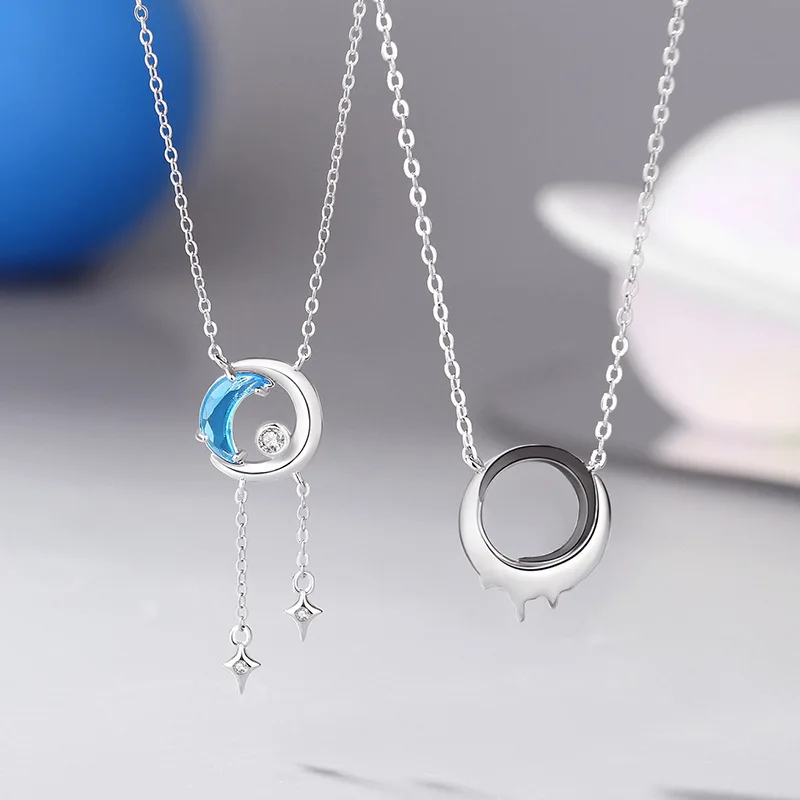 Original Star Moon Couple Necklace, 925 Sterling Silver Meteor Moon Niche Round Collarbone Chain,Festival Gift For Lovers
Original Star Moon Couple Necklace, 925 Sterling Silver Meteor Moon Niche Round Collarbone Chain,Festival Gift For Lovers