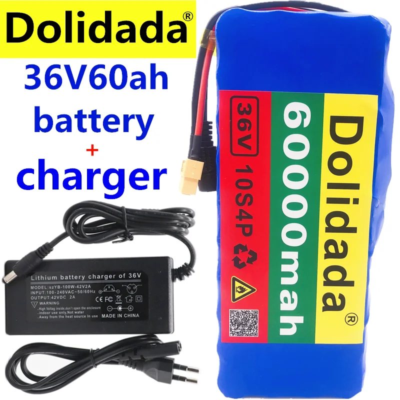XT60 interface 36V battery 10S4P 60Ah battery pack 1000W high power battery 42V60000mAh Ebike electric bike BMS + 42v charger
XT60 interface 36V battery 10S4P 60Ah battery pack 1000W high power battery 42V60000mAh Ebike electric bike BMS + 42v charger