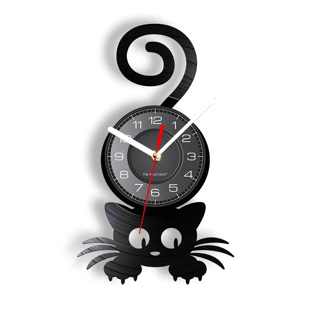 Crazy Cat Lady Wall Art Silhouette Kitten Cat with Funny Tail Home Decor Wall Clock Black Kitty Vinyl Record Clock Cat Pet Lover
Crazy Cat Lady Wall Art Silhouette Kitten Cat with Funny Tail Home Decor Wall Clock Black Kitty Vinyl Record Clock Cat Pet Lover