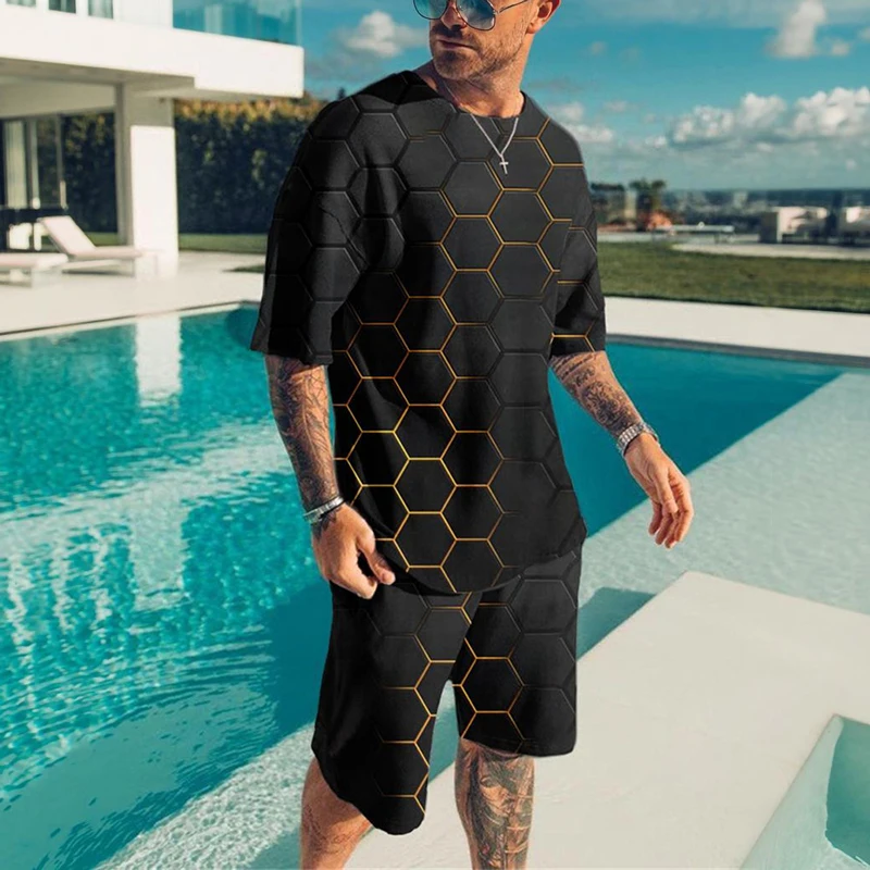Summer Tracksuit T Shirt New Fashion Man Creativity Tops Sportswear Men Sets Short Outfits Men Causal O-neck Harajuku Suit Male
Summer Tracksuit T Shirt New Fashion Man Creativity Tops Sportswear Men Sets Short Outfits Men Causal O-neck Harajuku Suit Male