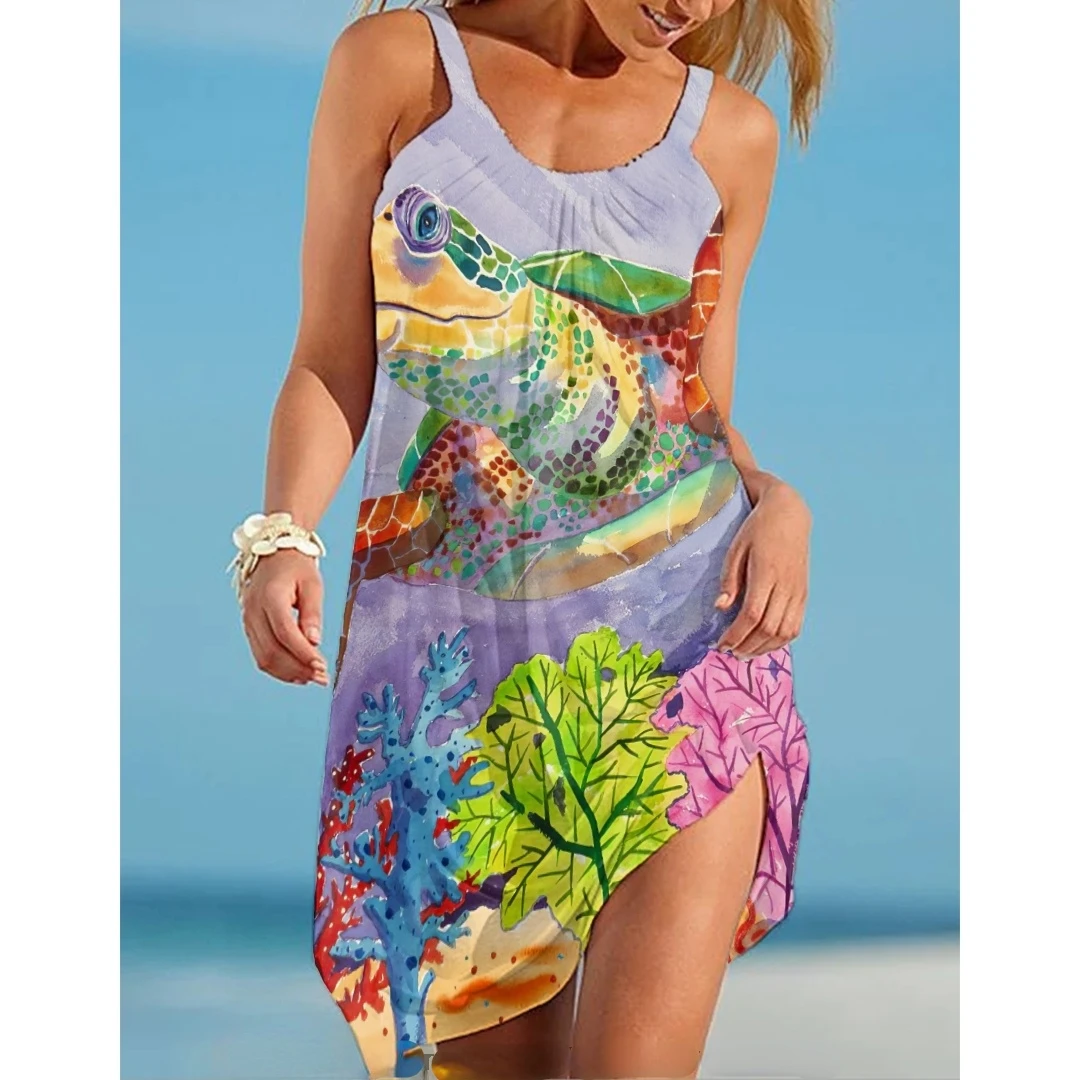 2021 Summer Dress Sea turtles Beach Vacation Party 3D Dress Women Sundress Streetwear Print Female Loose Condole Belt Round
2021 Summer Dress Sea turtles Beach Vacation Party 3D Dress Women Sundress Streetwear Print Female Loose Condole Belt Round