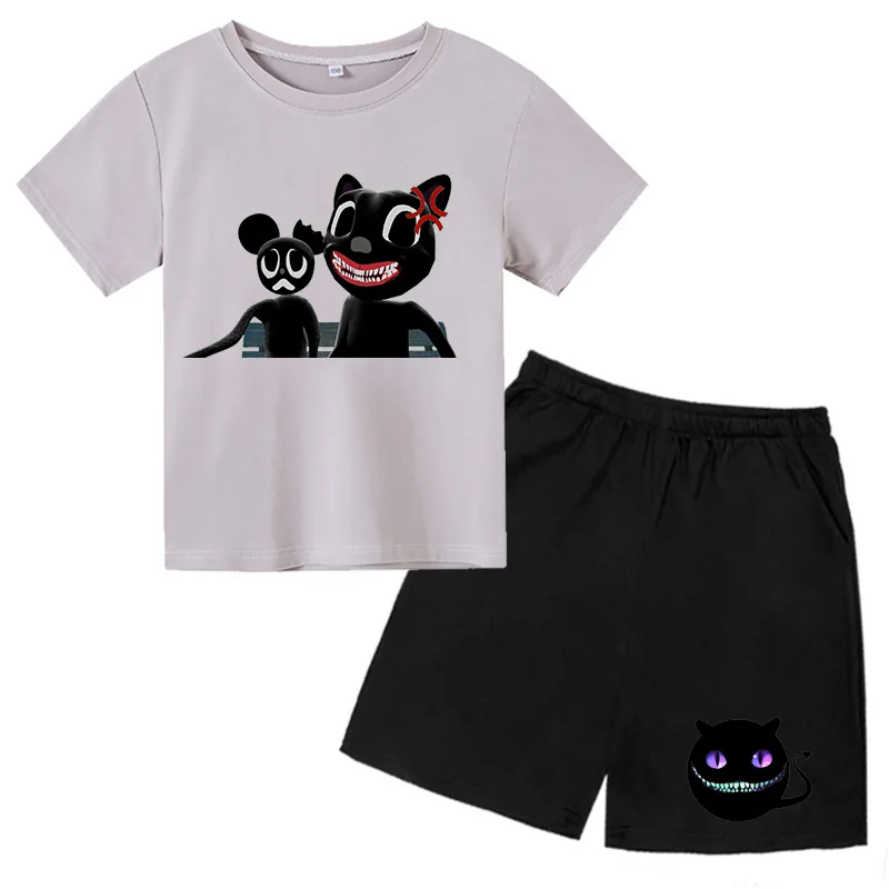 New children's clothing, cartoon cat comfortable boy girl printed cartoon T-shirt set, personalized children's clothing
New children's clothing, cartoon cat comfortable boy girl printed cartoon T-shirt set, personalized children's clothing