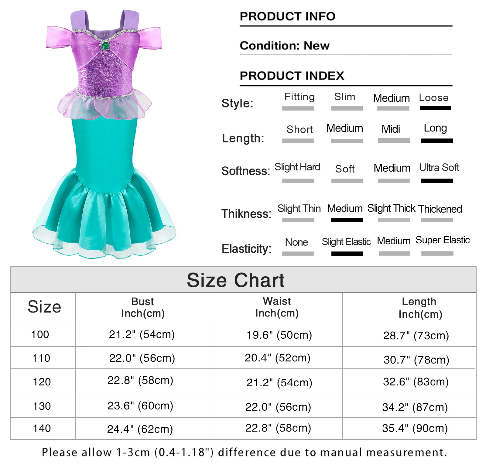 Jurebecia Mermaid Outfits For Girls Kids Princess Dress With Accessories Little Girls Mermaid Dress Christmas Birthdays Costumes
Jurebecia Mermaid Outfits For Girls Kids Princess Dress With Accessories Little Girls Mermaid Dress Christmas Birthdays Costumes
