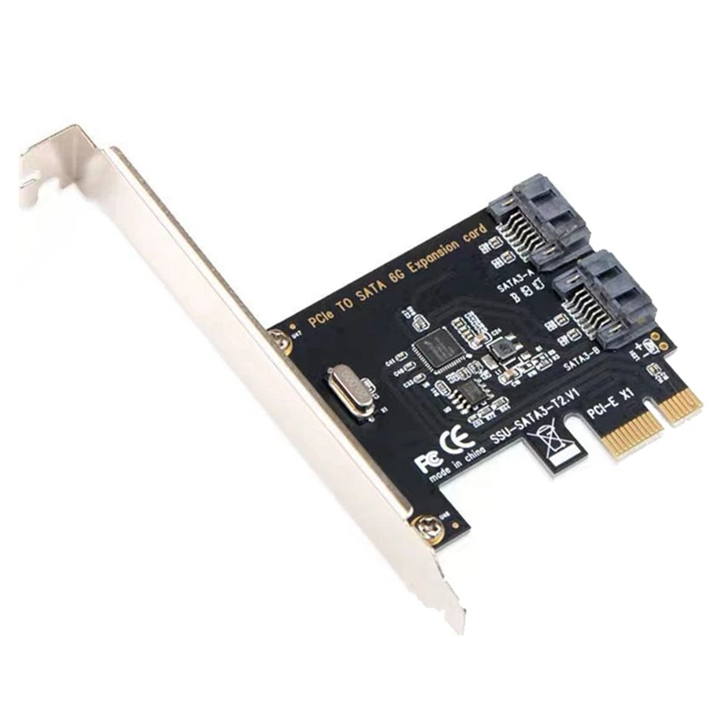 Переходник PCIE-SATA, PCI Express на SATA3.0, 2 порта SATA III 6G
Переходник PCIE-SATA, PCI Express на SATA3.0, 2 порта SATA III 6G