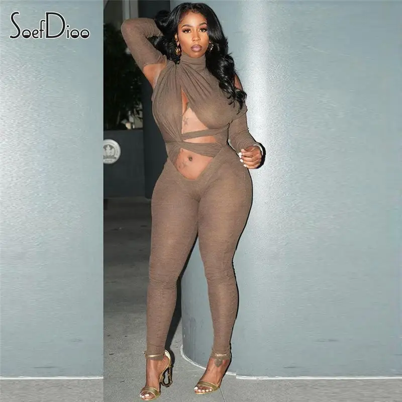 Soefdioo Knitted Hollow Out Long Sleeve O-Neck Back Bandage Slim Jumpsuits Women 2023 Fashion Street One Piece Rompers Overalls
Soefdioo Knitted Hollow Out Long Sleeve O-Neck Back Bandage Slim Jumpsuits Women 2023 Fashion Street One Piece Rompers Overalls
