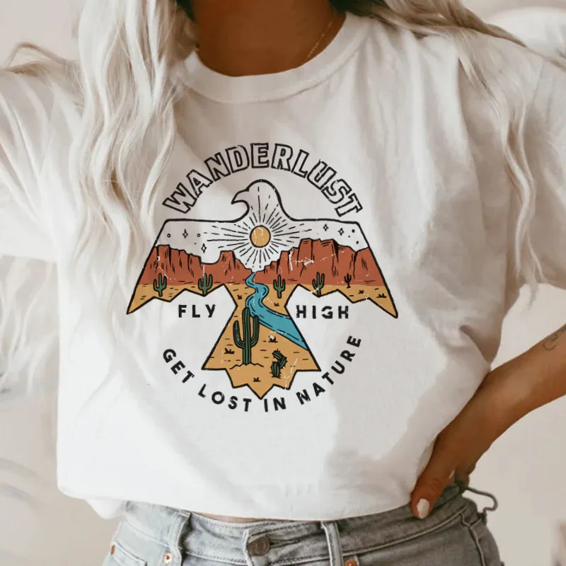 Wanderlust Letter Print T Shirt Hiking Wilderness Graphic Top Cool Outdoors Desert Art Boho Tee Women Short Sleeve Retro T-shirt
Wanderlust Letter Print T Shirt Hiking Wilderness Graphic Top Cool Outdoors Desert Art Boho Tee Women Short Sleeve Retro T-shirt