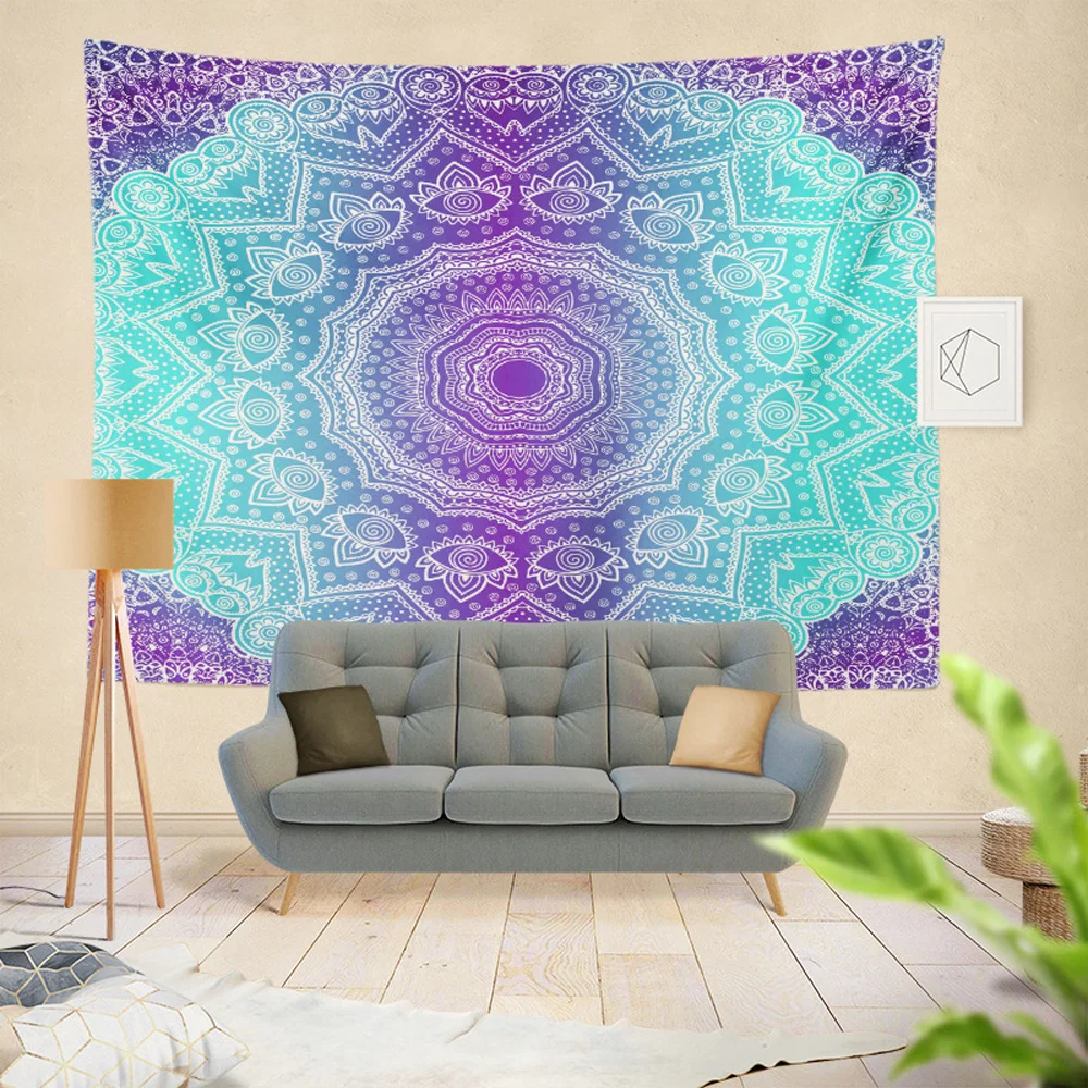 

Mandala Ethnic Wind Wall Hanging Tapestry Bohemia Background Printing Tapestry Dormitory Bedroom Living Room Decorative Blanket