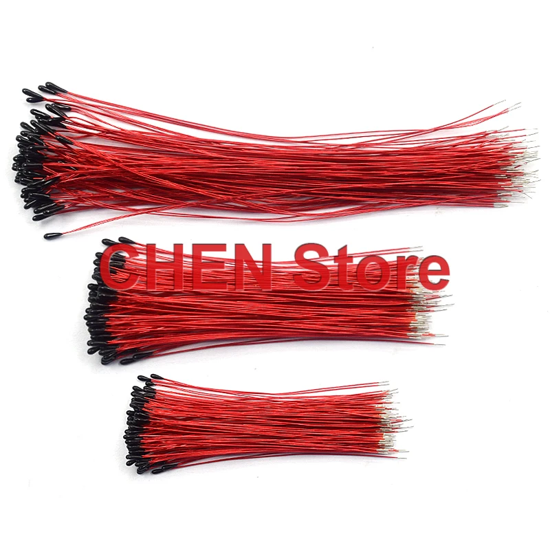 10PCS NEW Enameled Wire Thermistor Small Black Head MF52B103F 10K 1% 5% B3950 B3435 Probe With Line 50 60 80 100MM
10PCS NEW Enameled Wire Thermistor Small Black Head MF52B103F 10K 1% 5% B3950 B3435 Probe With Line 50 60 80 100MM