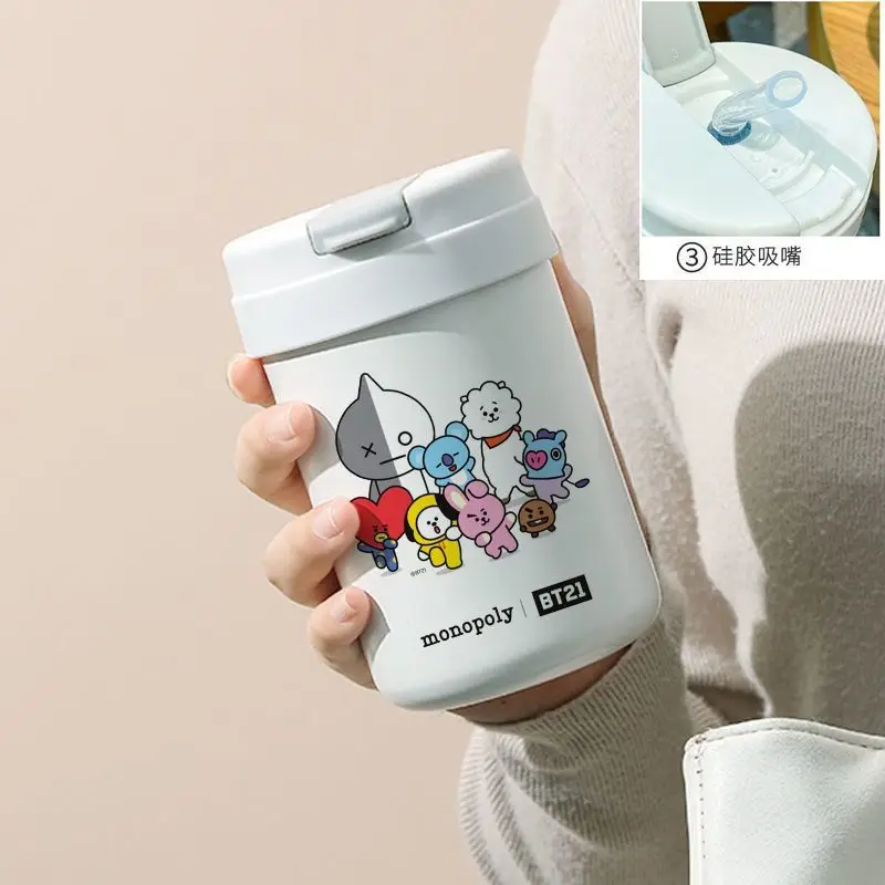 Симпатичный мультяшный соломенный термос BT21 300 мл/400 мл, бутылка из нержавеющей стали 304, Термокружка для мальчиков и девочек, детская портат...
Симпатичный мультяшный соломенный термос BT21 300 мл/400 мл, бутылка из нержавеющей стали 304, Термокружка для мальчиков и девочек, детская портат...