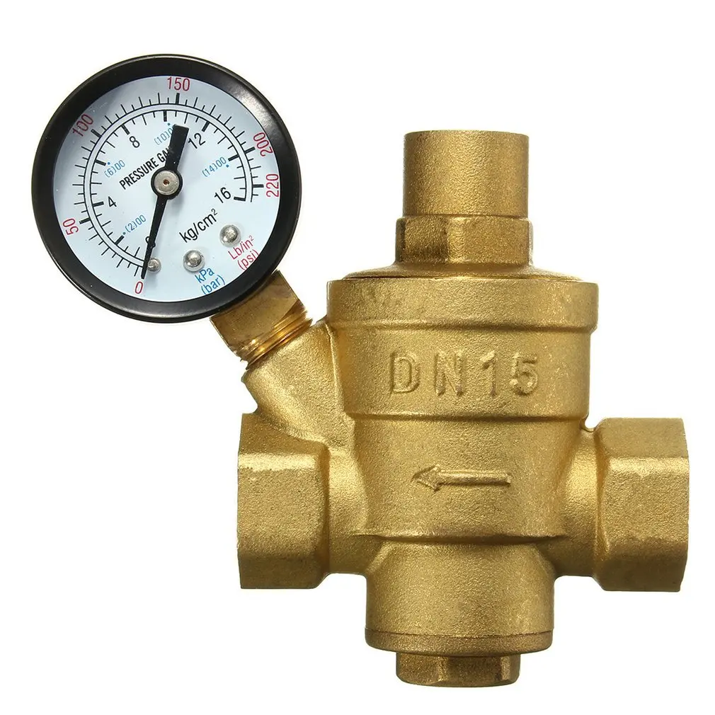 Water Pressure Reducing Valve, 1/2" Adjustable Brass Valve Regulating Valve, Flow Control Valve Regulator Relief Valve Gauge
Water Pressure Reducing Valve, 1/2" Adjustable Brass Valve Regulating Valve, Flow Control Valve Regulator Relief Valve Gauge