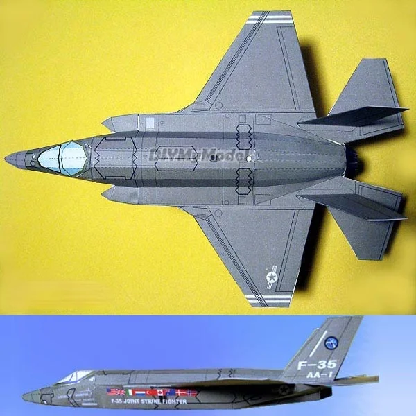DIYMyModeI Us F35 stealth fighter DIY Handcraft Paper Model KIT Handmade Toy Puzzles Gift Movie props
DIYMyModeI Us F35 stealth fighter DIY Handcraft Paper Model KIT Handmade Toy Puzzles Gift Movie props