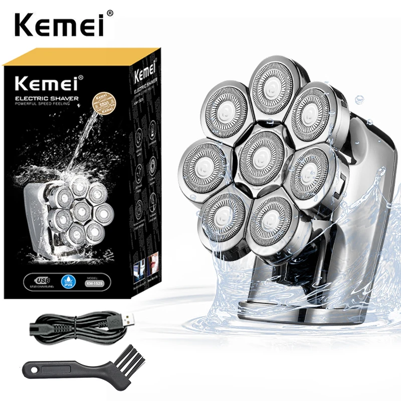 Электробритва Kemei 8D мужская с 8 головками, перезаряжаемая вращающаяся водонепроницаемая для влажного и сухого бритья бороды, портативный мини-станок для бритья ЛЫСЫХ
Электробритва Kemei 8D мужская с 8 головками, перезаряжаемая вращающаяся водонепроницаемая для влажного и сухого бритья бороды, портативный мини-станок для бритья ЛЫСЫХ