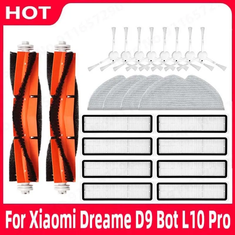 Main Side Brush Mop Hepa Filter Spare Parts For Xiaomi Dreame D9 Dreame Bot L10 Pro Trouver Robot LDS Vacuum Finder Accessories
Main Side Brush Mop Hepa Filter Spare Parts For Xiaomi Dreame D9 Dreame Bot L10 Pro Trouver Robot LDS Vacuum Finder Accessories