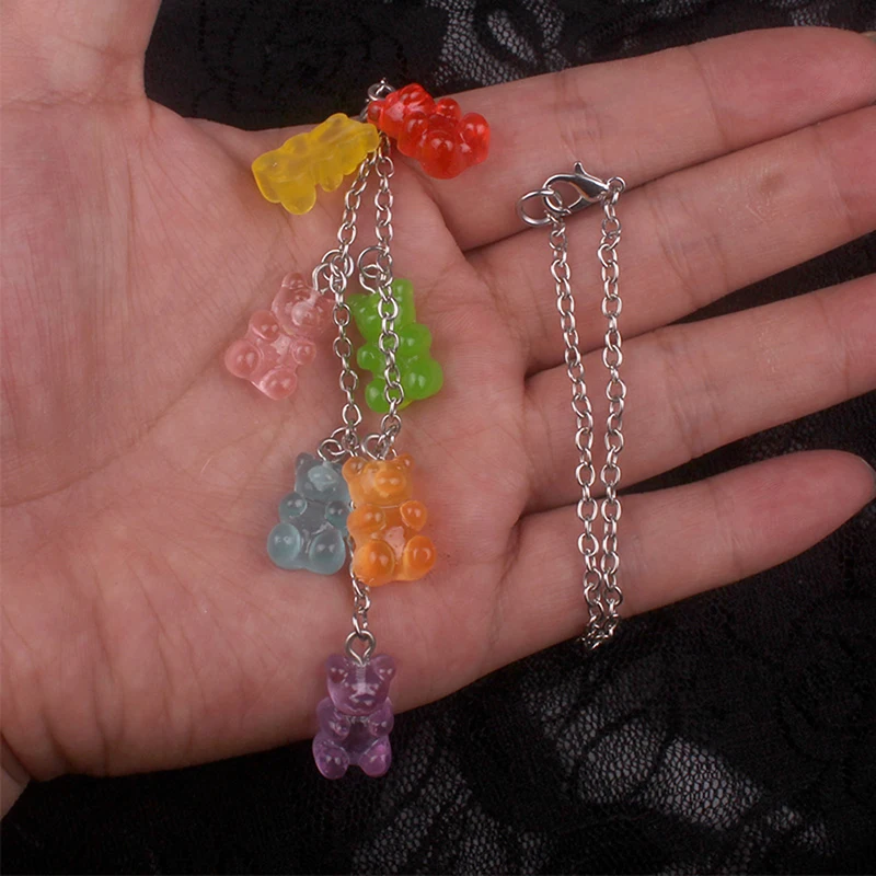 Cute Jelly Necklace 7 Colors Rainbow Pride Bear Gummy Necklaces For Women Girls Cool Punk Hip Hop Resin Necklaces Accessories
Cute Jelly Necklace 7 Colors Rainbow Pride Bear Gummy Necklaces For Women Girls Cool Punk Hip Hop Resin Necklaces Accessories
