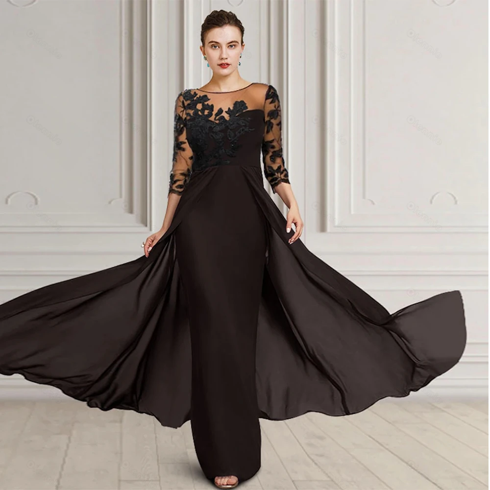 Chiffon Mother of Bride Dresses with Lace Three Quarter Mermaid Wedding Party Gown Scopp Vestido De Noche 2023 Summer Zipper
Chiffon Mother of Bride Dresses with Lace Three Quarter Mermaid Wedding Party Gown Scopp Vestido De Noche 2023 Summer Zipper