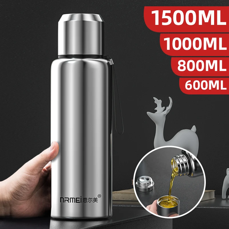 600/1000/1500ML Stainless Steel Vacuum Flask Outdoor Insulated Water Bottle Portable Tumblers Car Thermos Coffee Cup Rope Filter
600/1000/1500ML Stainless Steel Vacuum Flask Outdoor Insulated Water Bottle Portable Tumblers Car Thermos Coffee Cup Rope Filter
