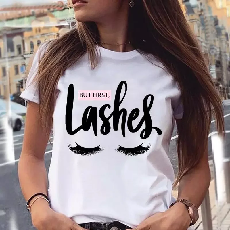 Women Clothing New Trend Graphic Make Up Eyelash Style Cartoon Summer Female Clothes Fashion Print Tops Tees Tshirt T-Shirt
Women Clothing New Trend Graphic Make Up Eyelash Style Cartoon Summer Female Clothes Fashion Print Tops Tees Tshirt T-Shirt