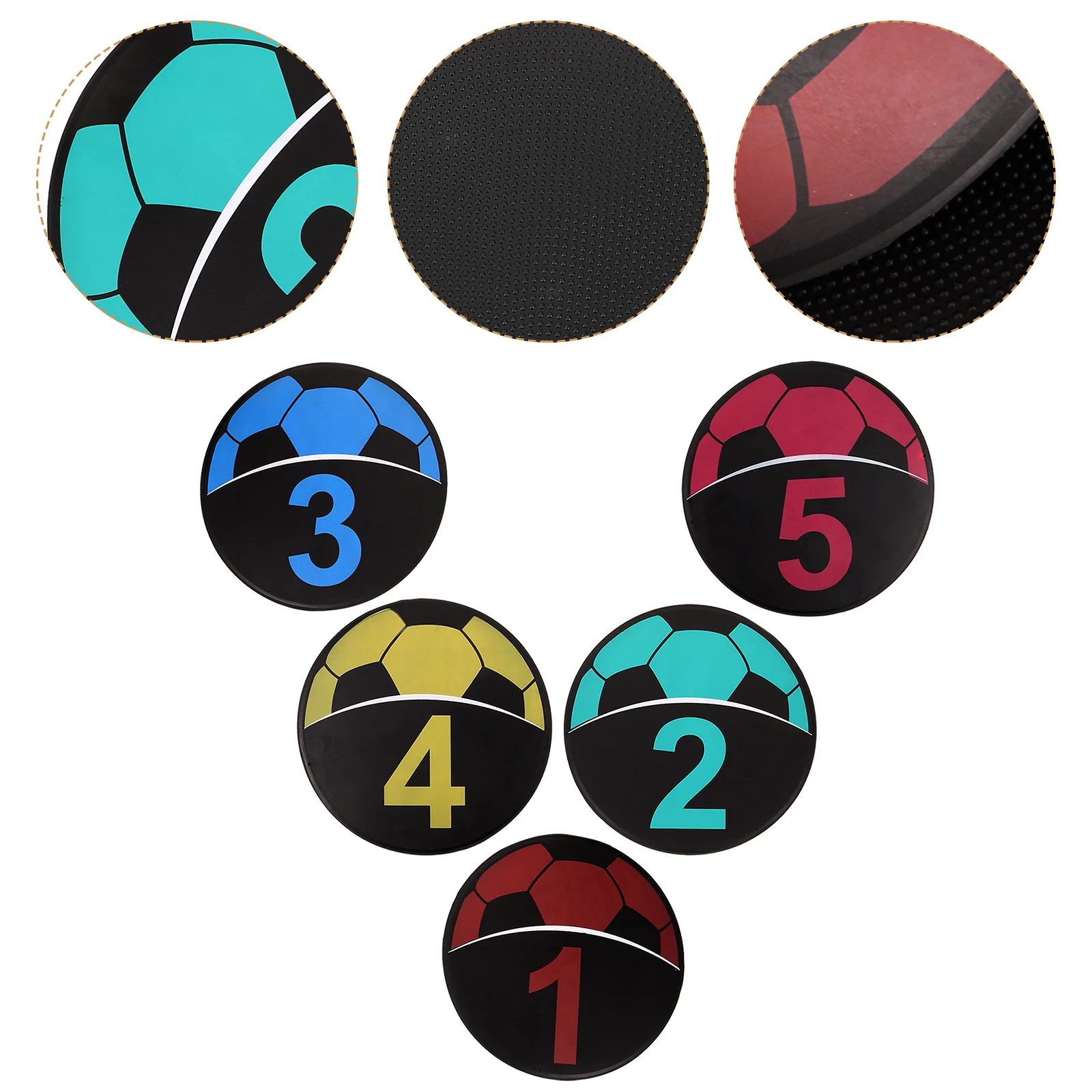 

5Pcs Football Training Sign Discs Football Training Markers Colored Numbered Soccer Training Markers