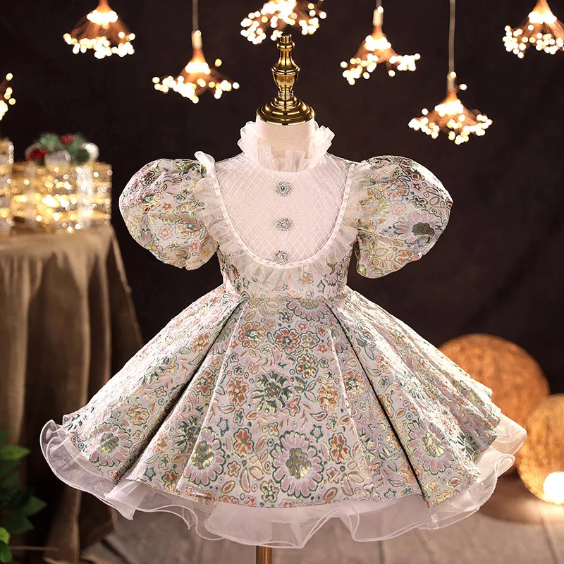 Flower Girl Dresses for Weddings Kids Partygraduation CeremonyEvening Pleated High Neck Multi Panel Puffy Sleeve Skirt Printing
Flower Girl Dresses for Weddings Kids Partygraduation CeremonyEvening Pleated High Neck Multi Panel Puffy Sleeve Skirt Printing