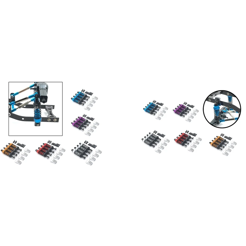 2 Set Metal Shock Absorber Damper With Extender Seat For WPL C14 C24 C34 Mn D90 Mn90 Mn99s RC Car Parts, Red & Silver
2 Set Metal Shock Absorber Damper With Extender Seat For WPL C14 C24 C34 Mn D90 Mn90 Mn99s RC Car Parts, Red & Silver