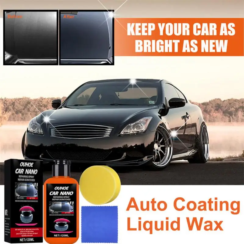 120ml Car Ceramic Coating Spraying Liquid Wax Set Car Maintenance Water Repellent Anti-scratch Sealing Glaze Plating Crystal Wax
120ml Car Ceramic Coating Spraying Liquid Wax Set Car Maintenance Water Repellent Anti-scratch Sealing Glaze Plating Crystal Wax