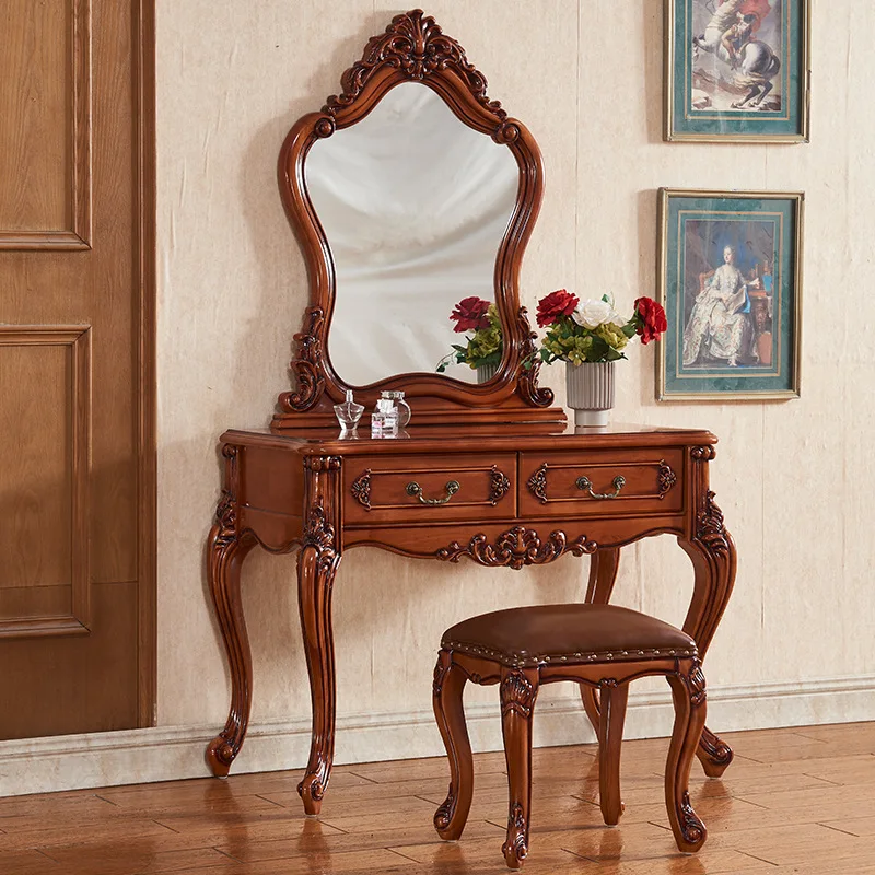 Bedroom furniture, European dresser, mirror stool, American luxury dresser, retro minimalist makeup table
Bedroom furniture, European dresser, mirror stool, American luxury dresser, retro minimalist makeup table