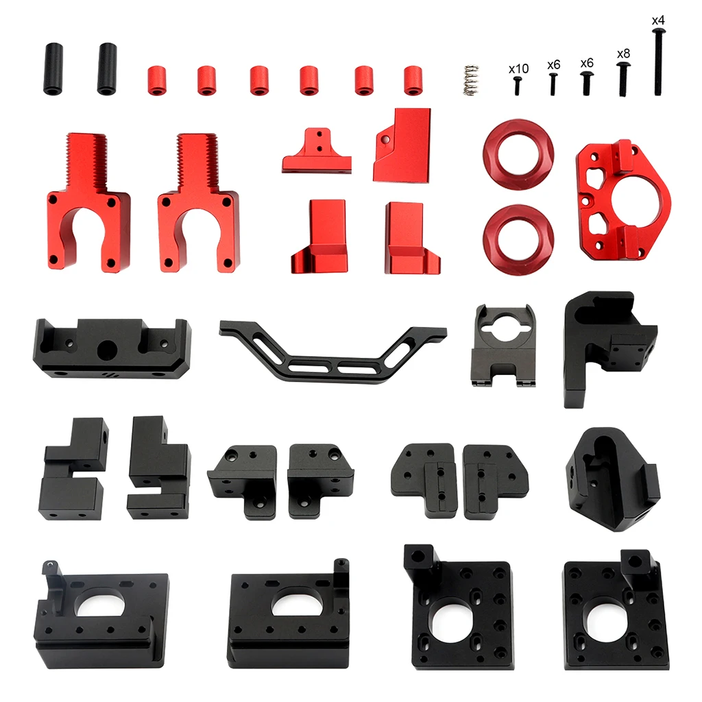 

High-quality For Voron V0.1 Corexy 3D Printer Frame Kit Black Red CNC Machined Metal Parts